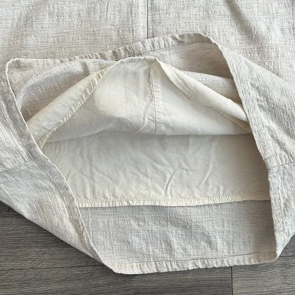 Urban Outfitters Riley Button Front Mini Dress Size 0 Linen & Cotton Beige Cream - Picture 9 of 12